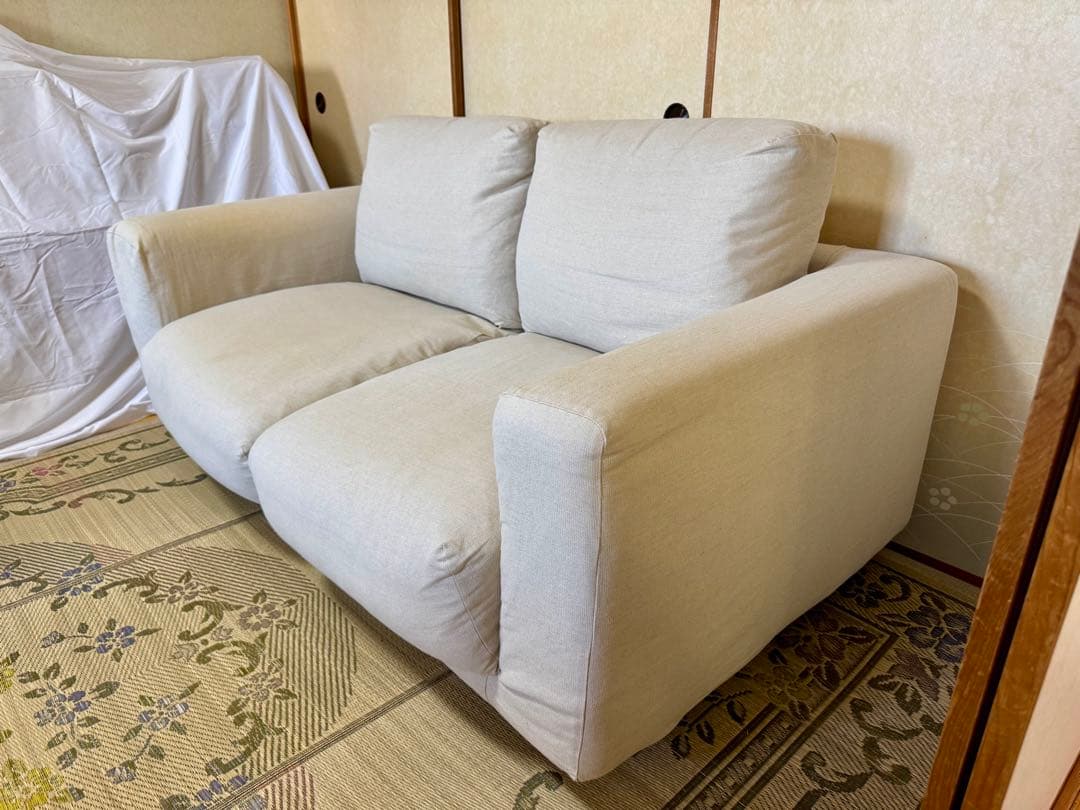 無印良品 2人掛けソファ フェザー・ポケットコイル