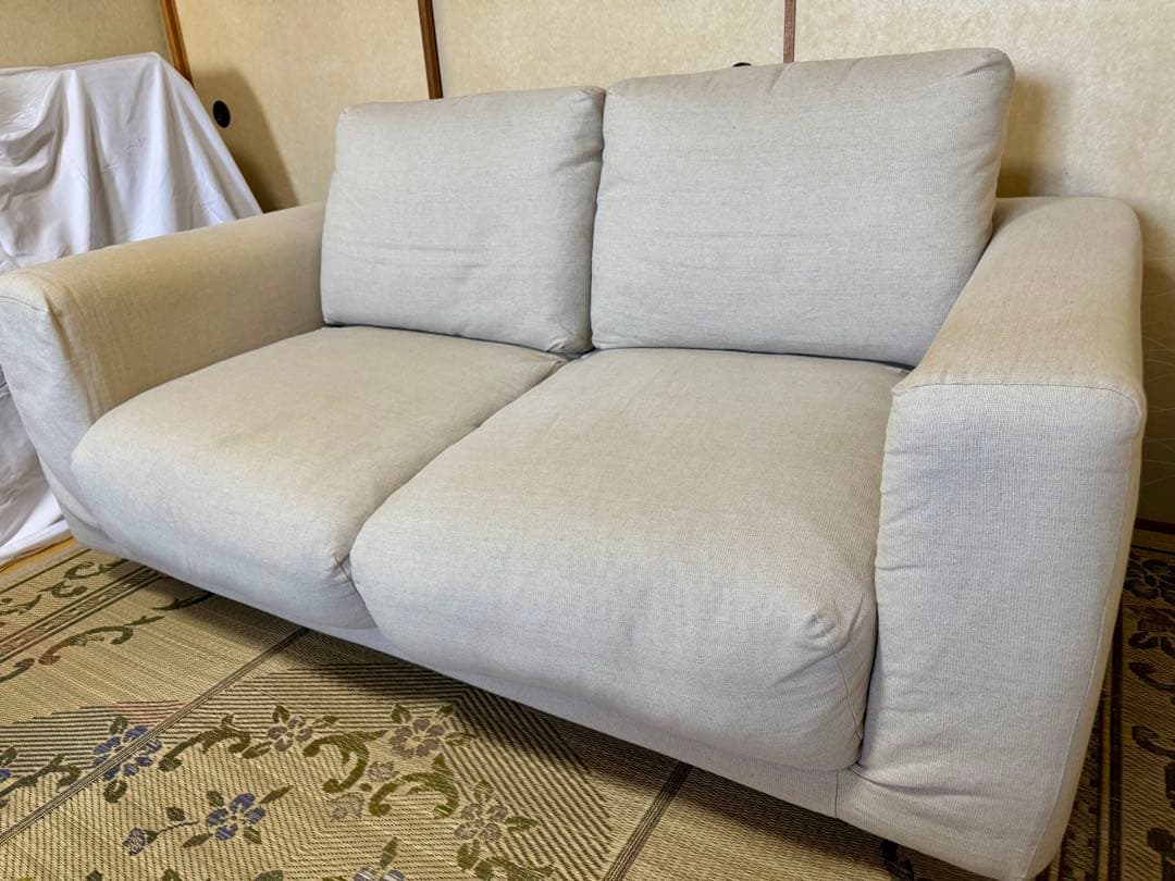 無印良品 2人掛けソファ フェザー・ポケットコイル