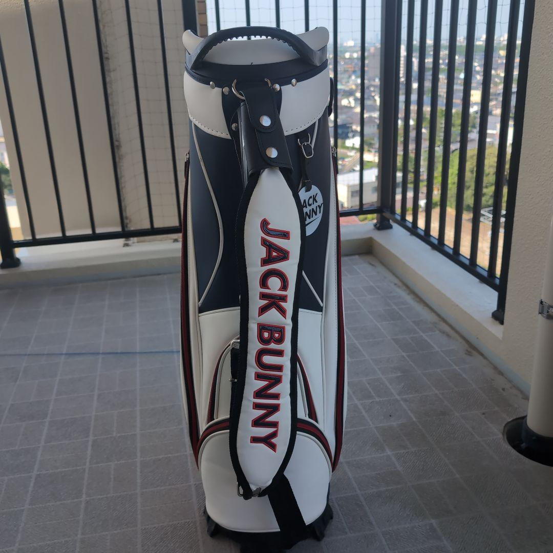 JACK BUNNY キャディバッグ ホワイト・ネイビー・レッド