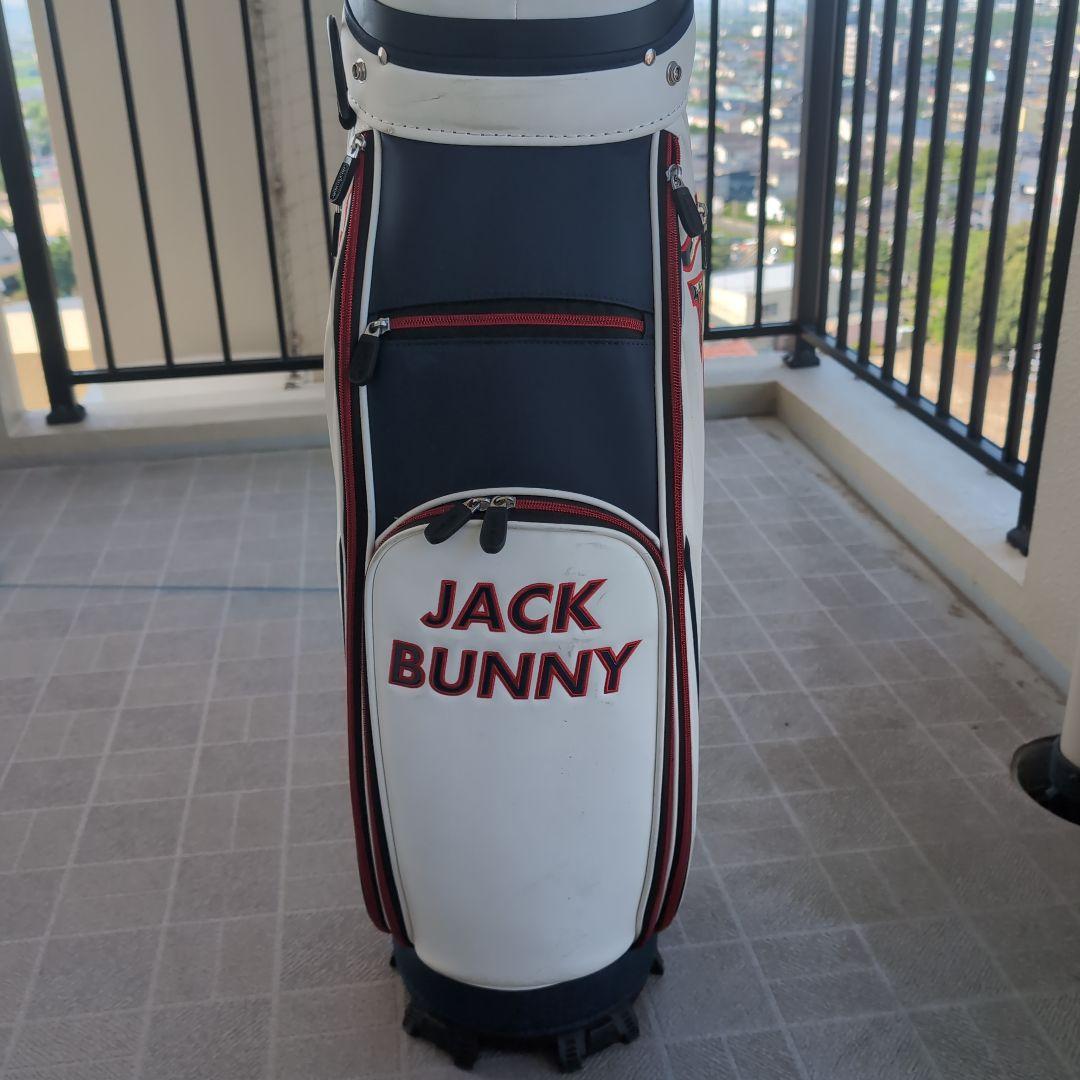 JACK BUNNY キャディバッグ ホワイト・ネイビー・レッド