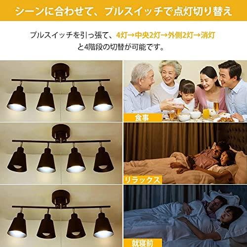 Depuley シーリングライト 4灯 レトロ オシャレ ペンダントライト スa