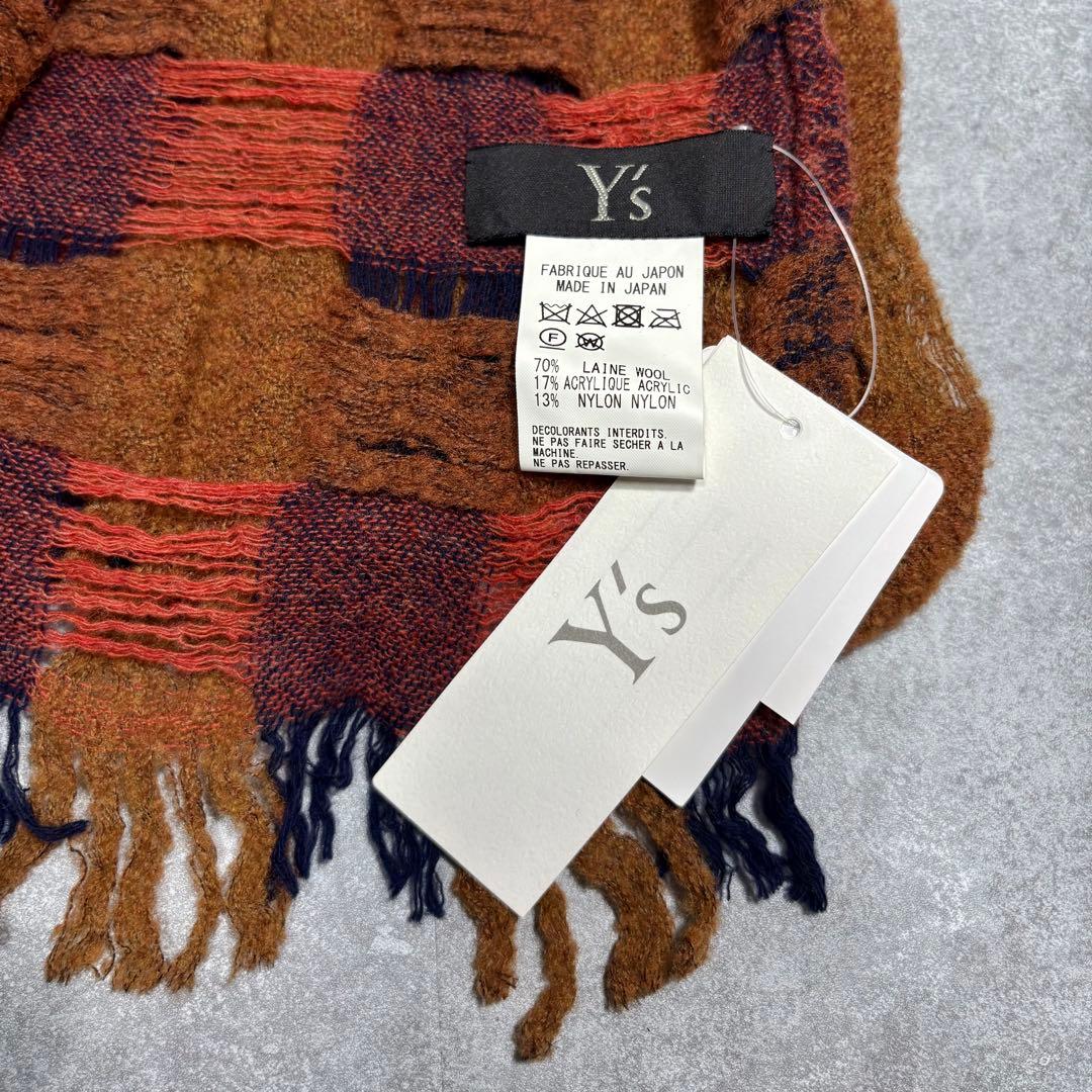 【新品】Y’s ワイズ ストール 大判 編み込み デザイナーズ ヨウジヤマモト