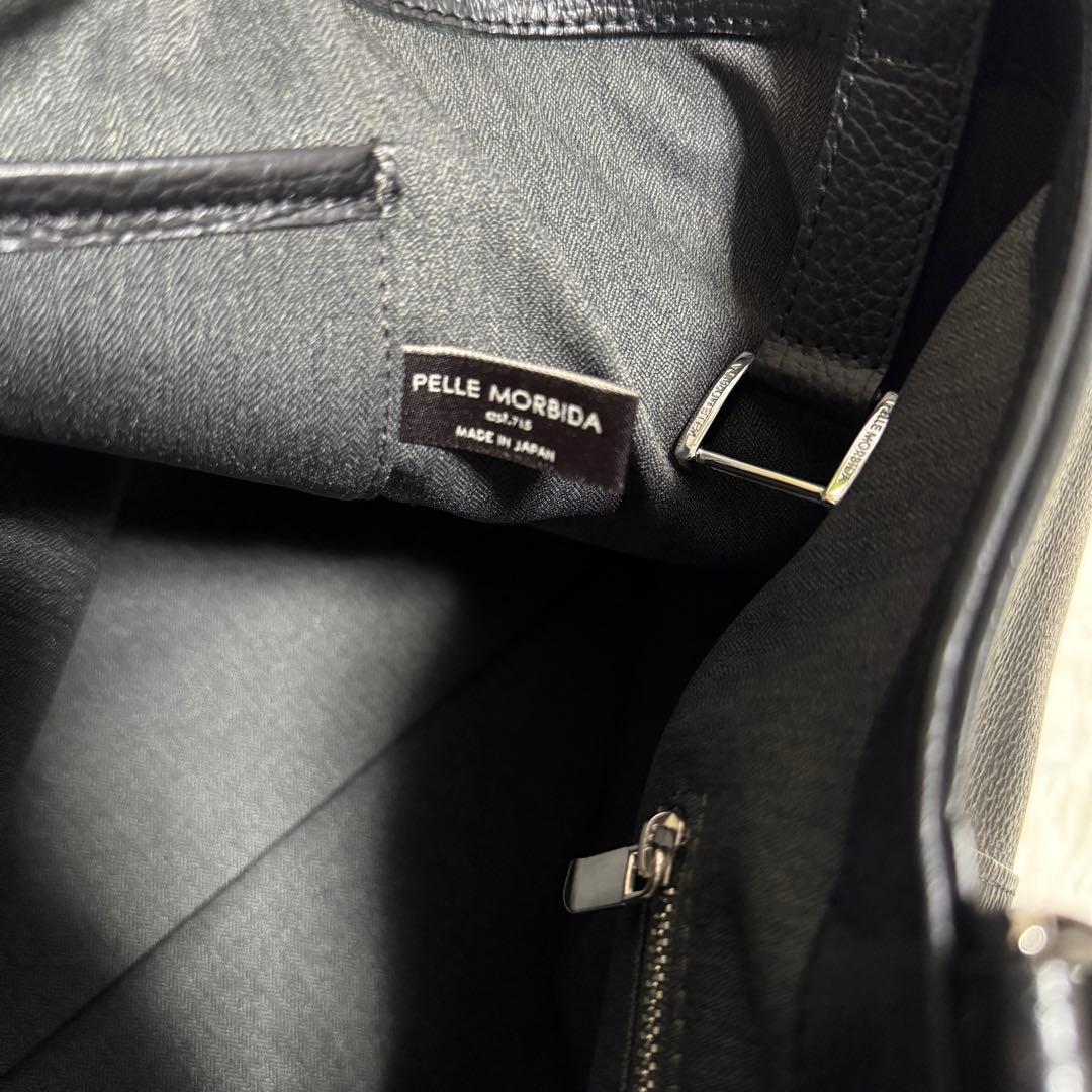 極美品✨PELLE MORBIDA トートバッグ オールレザー ブラック 黒