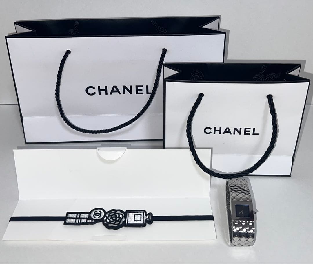シャネル マトラッセ 腕時計 クオーツ ブラック文字盤 磨き済み　おまけ付き❤︎