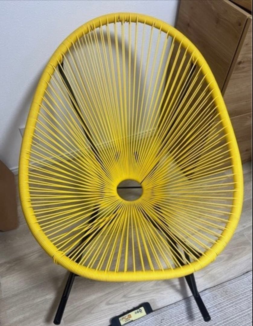 アカプルコチェア風 の黄色 ロッキングチェア　(直接お取引可能の方)