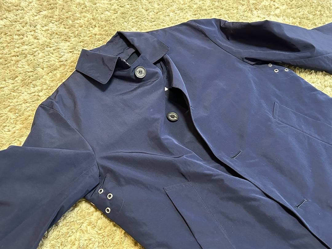 美品　マッキントッシュ　TROTTER ネイビー ステンカラーハーフ丈コート
