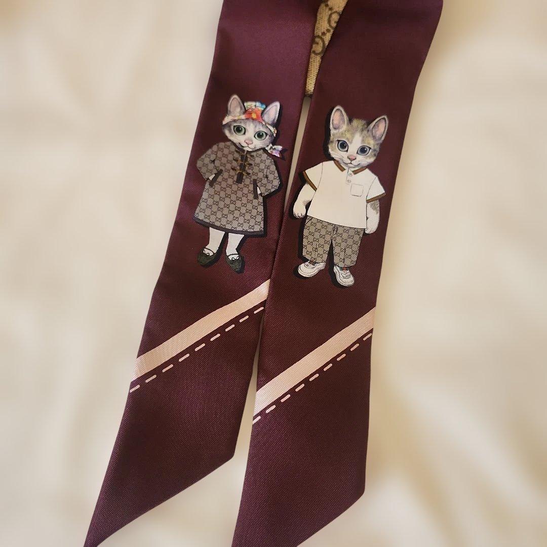 若槻 グッチ　ヒグチユウコ　シルク　ネックボウ　スカーフ　ショッパー2枚付