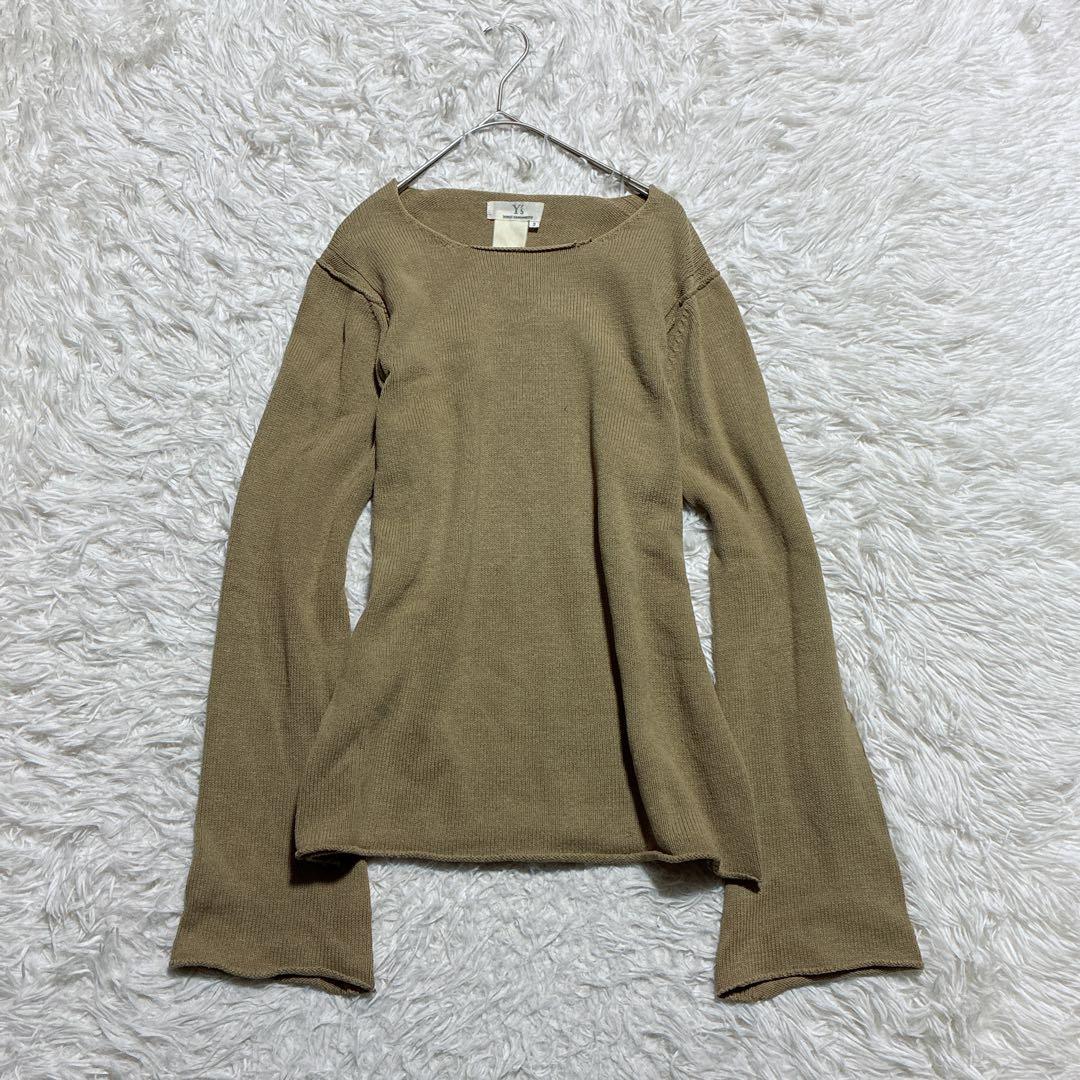 希少⭐️ワイズ 長袖ニット　編み込み　袖口フレア　変形　ヨウジヤマモト　サイズ3