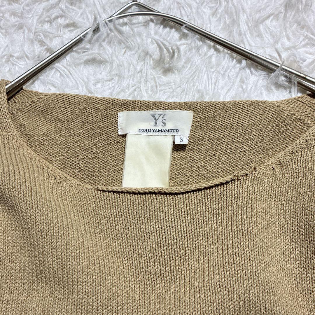 希少⭐️ワイズ 長袖ニット　編み込み　袖口フレア　変形　ヨウジヤマモト　サイズ3