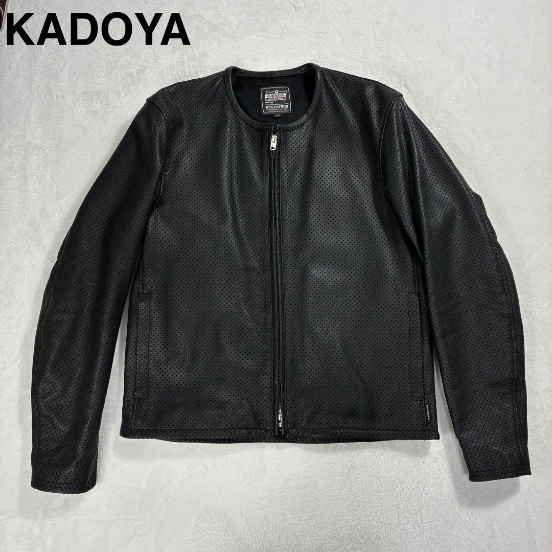h*a様 極美品✨KADOYA K‘S LEATHER パンチングレザー ライダ