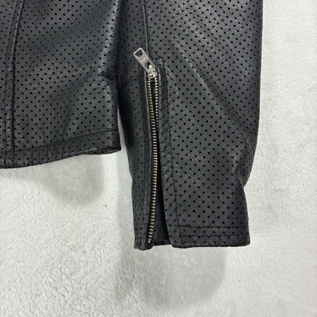 h*a様 極美品✨KADOYA K‘S LEATHER パンチングレザー ライダ