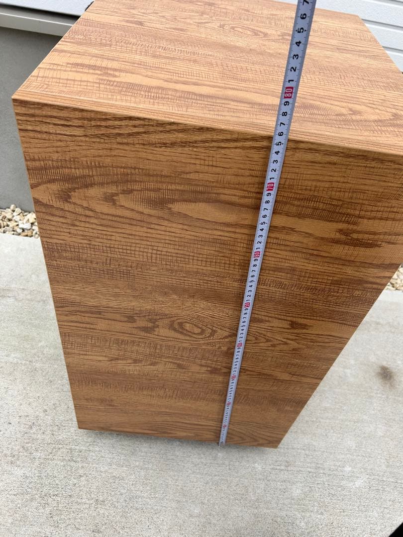 木目調 × スチール製 オーディオラック／AV機器ラック／ラック　キャスター付②