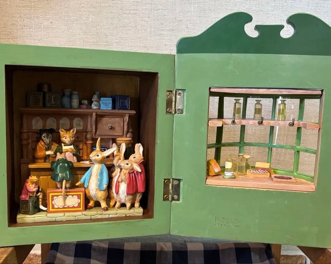 【希少】加藤工芸 ピーターラビット★ジオラマ/キーチェインボックス/キーボックス