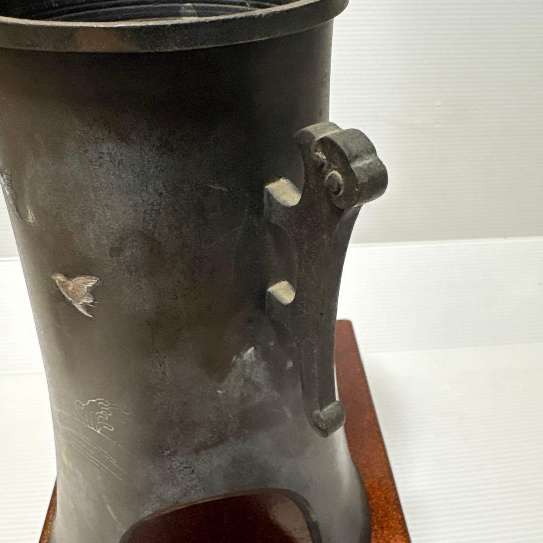 年代物 古董品 唐銅作物 金銀象嵌