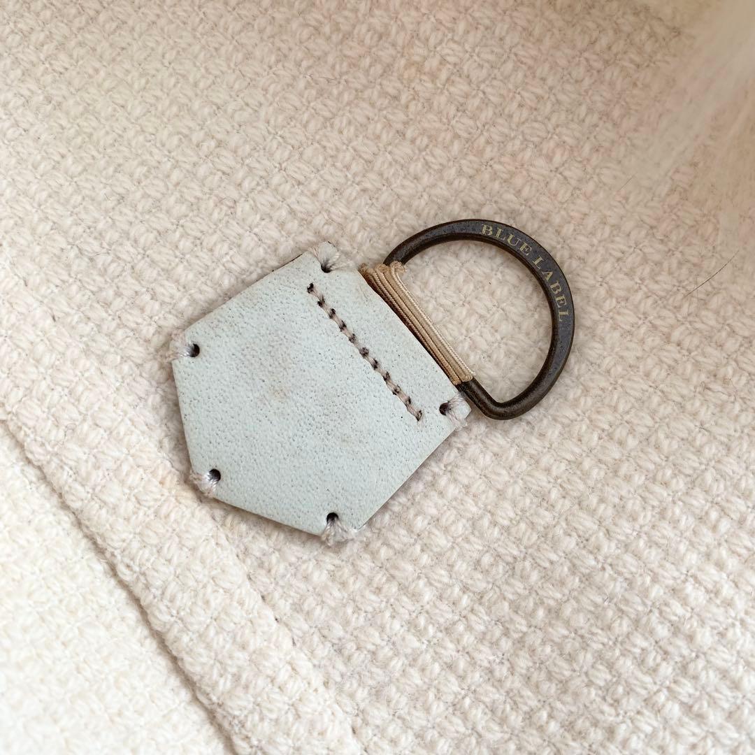 バーバリー ダッフルコート ジャケット アイボリー ファー ノバチェック 38