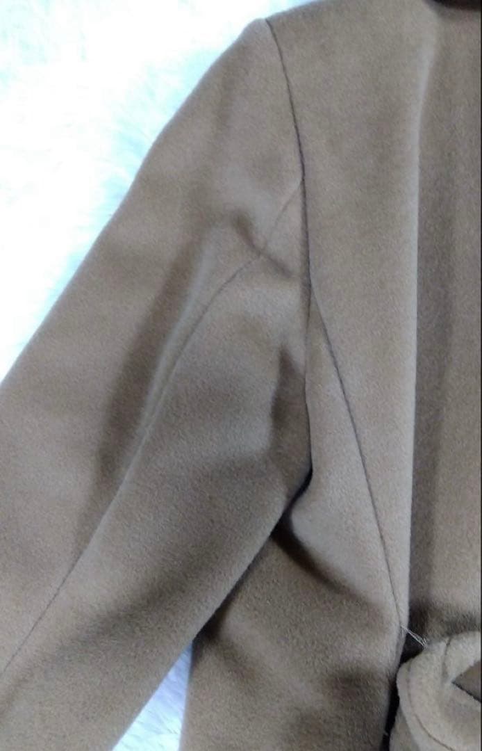 Max Mara ピュアウール キャメル　ガウンコート 38 上質　ベルテッド