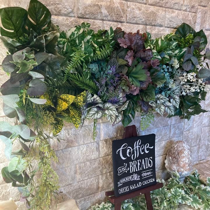 光触媒　人工観葉植物　ウォールグリーン　造花　アレンジ　フェイクグリーン6035