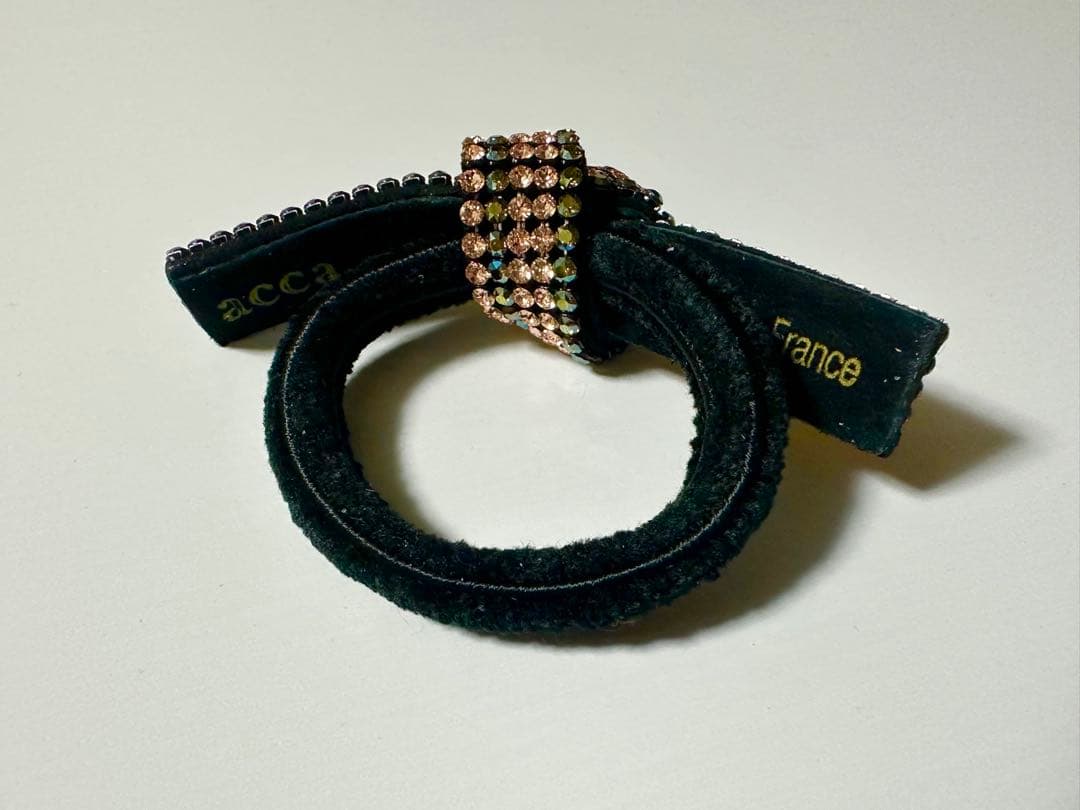 acca リボンゴム　オレンジ×グリーン