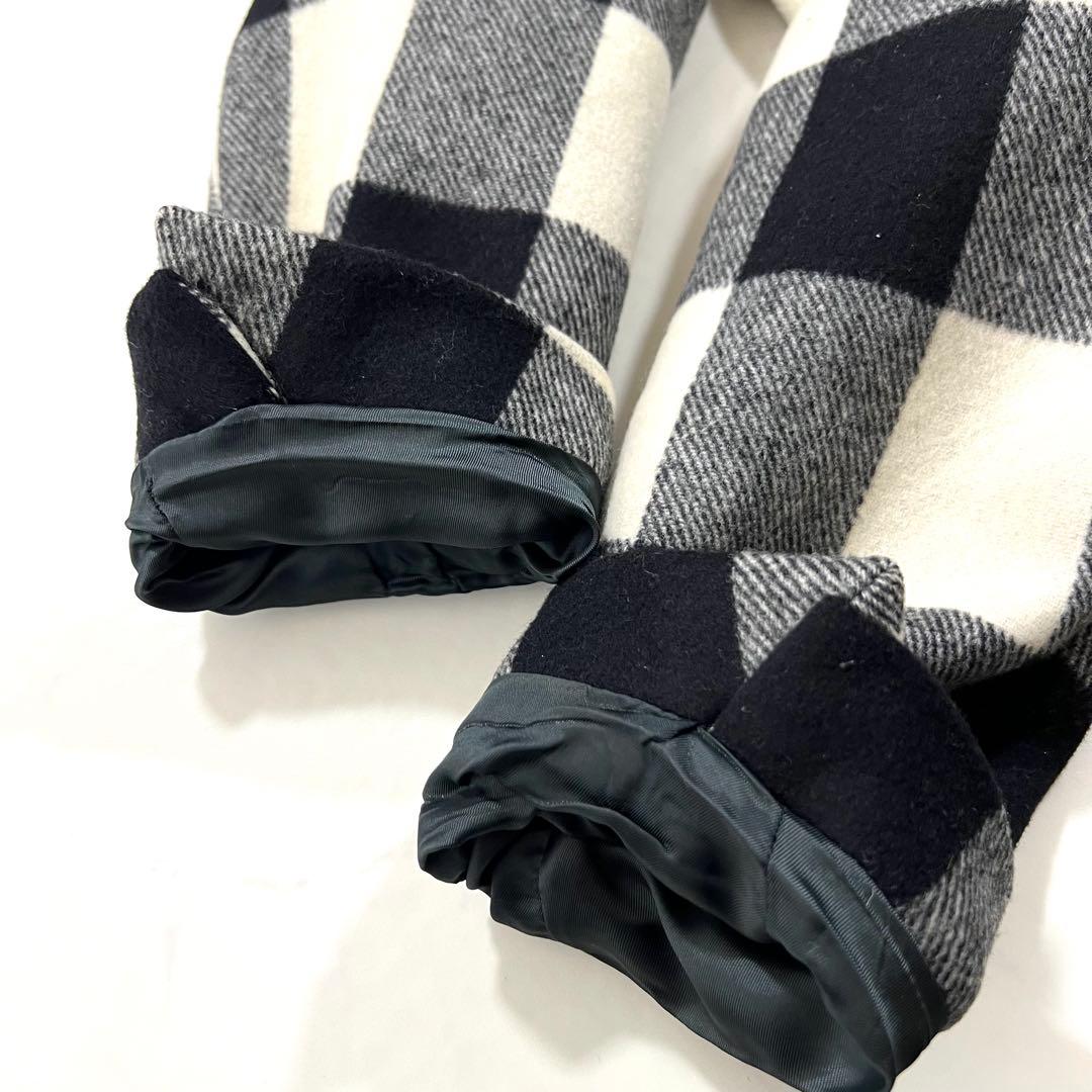 ジバンシー スタンドカラー ロングコード チェック ウール 44