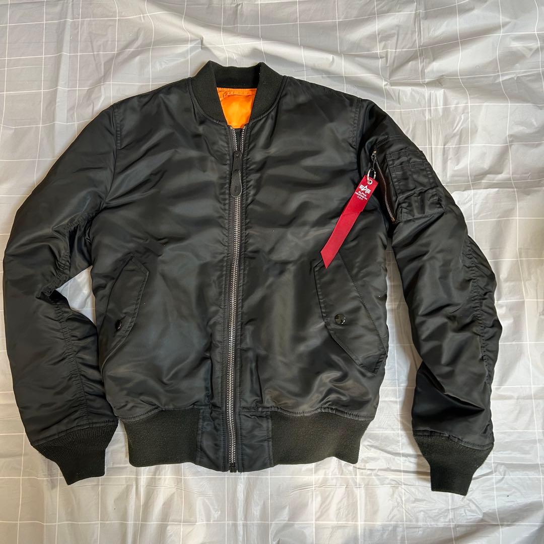 【美品】ALPHA INDUSTRIES MA-1 フライトジャケット BK M