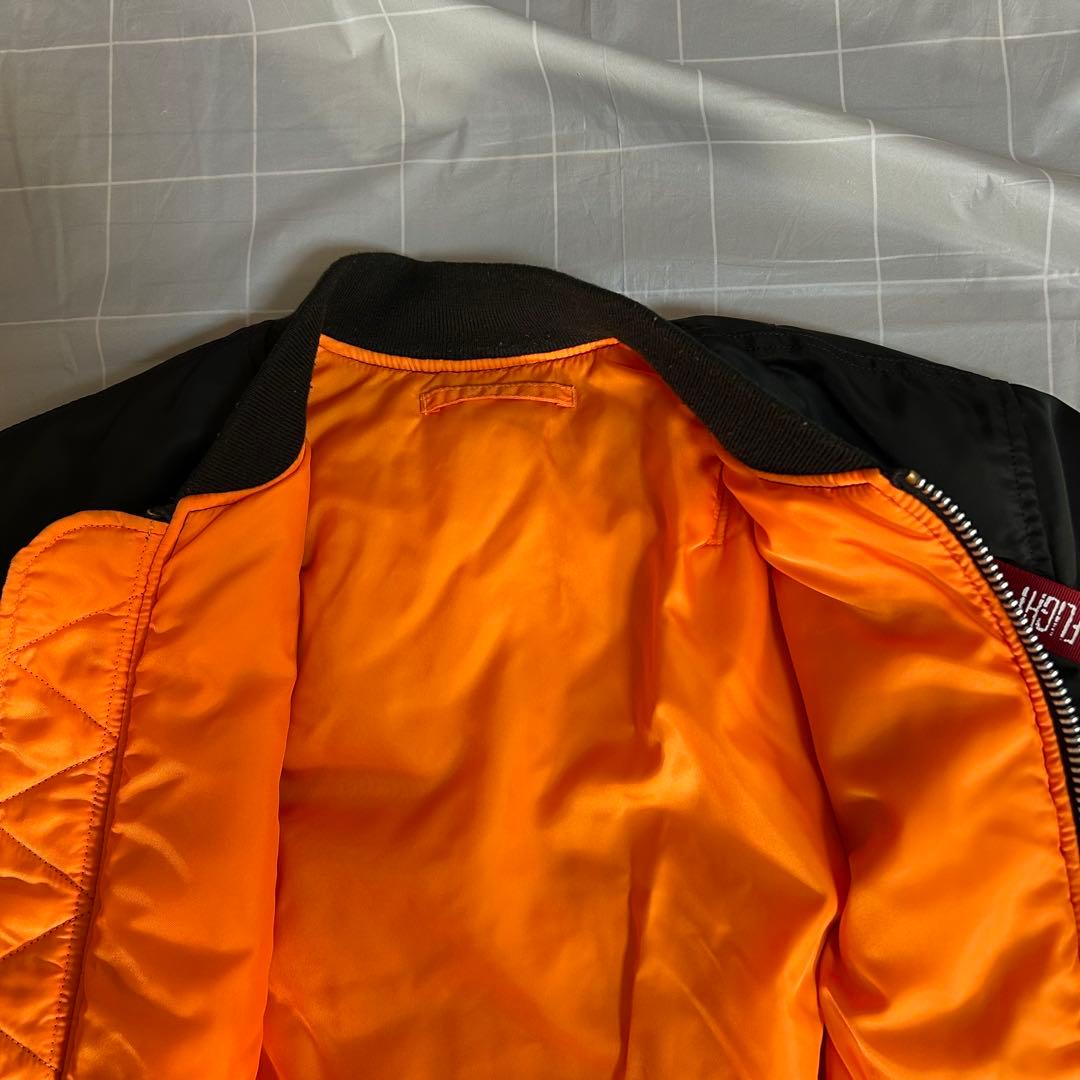 【美品】ALPHA INDUSTRIES MA-1 フライトジャケット BK M