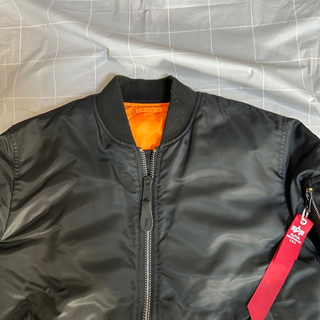【美品】ALPHA INDUSTRIES MA-1 フライトジャケット BK M