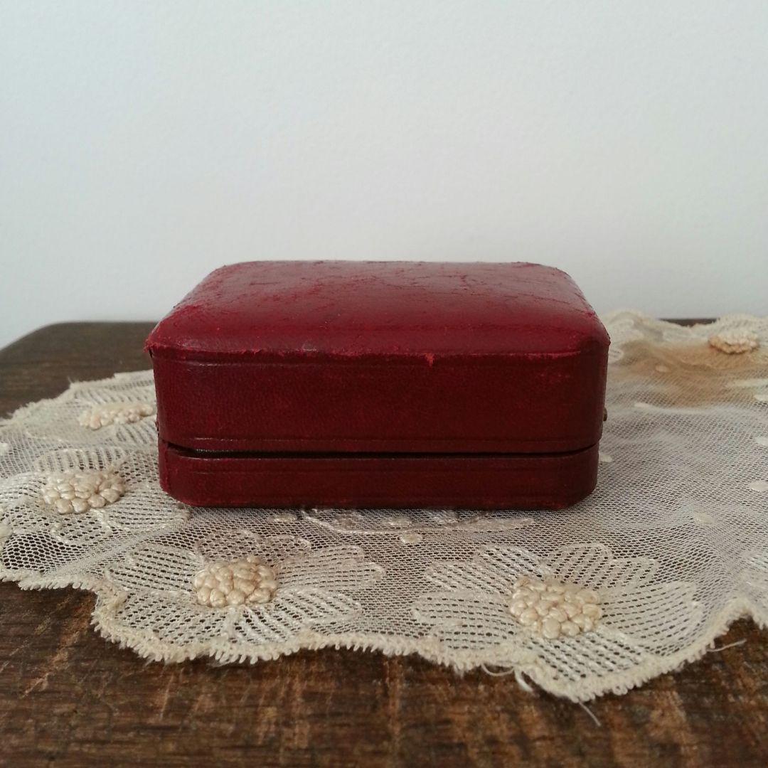 赤 ジュエリーボックス フランス アンティーク ネックレス