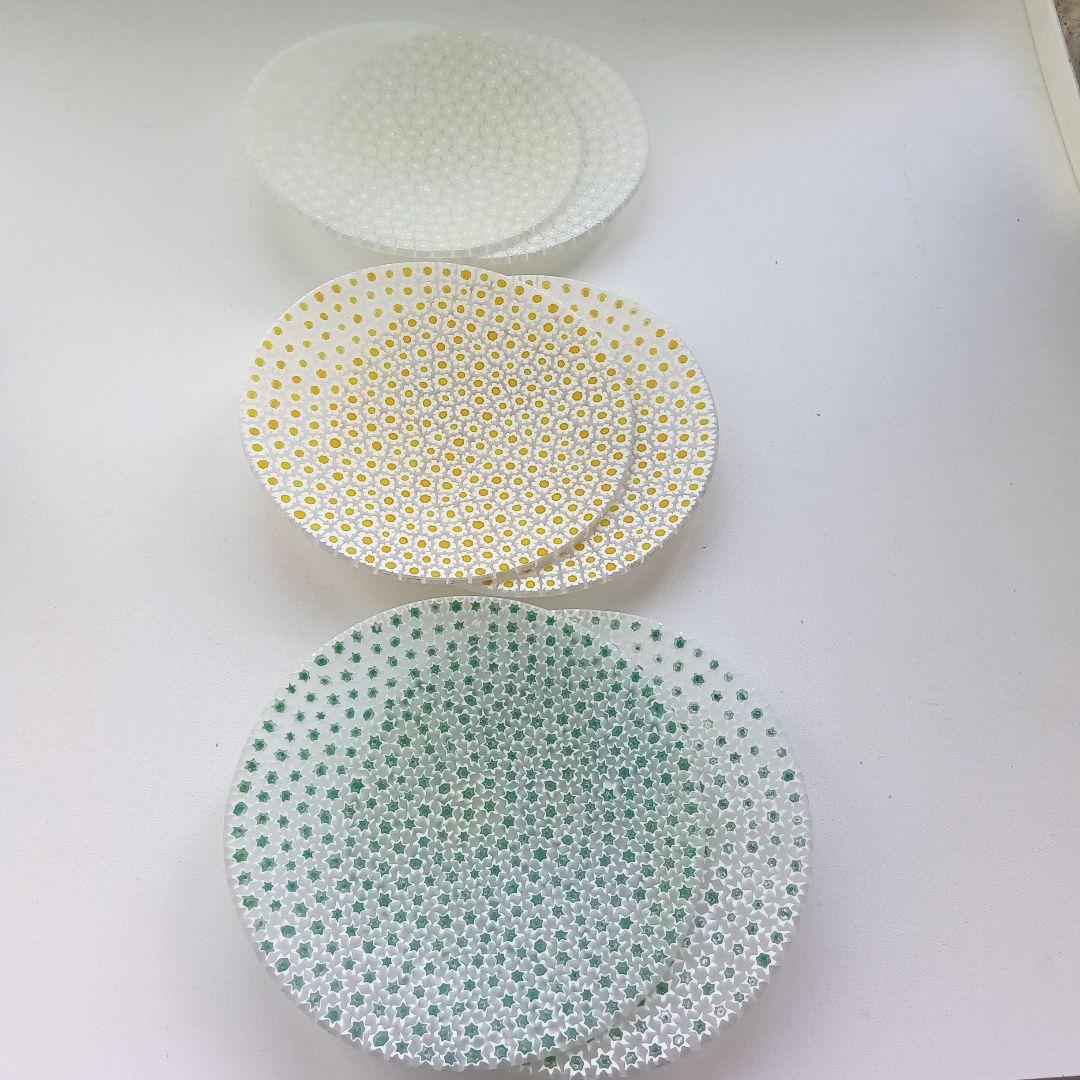 モレッティ３色セット各２枚づつ（白・黄・緑）　　　しゃたばかたぶら