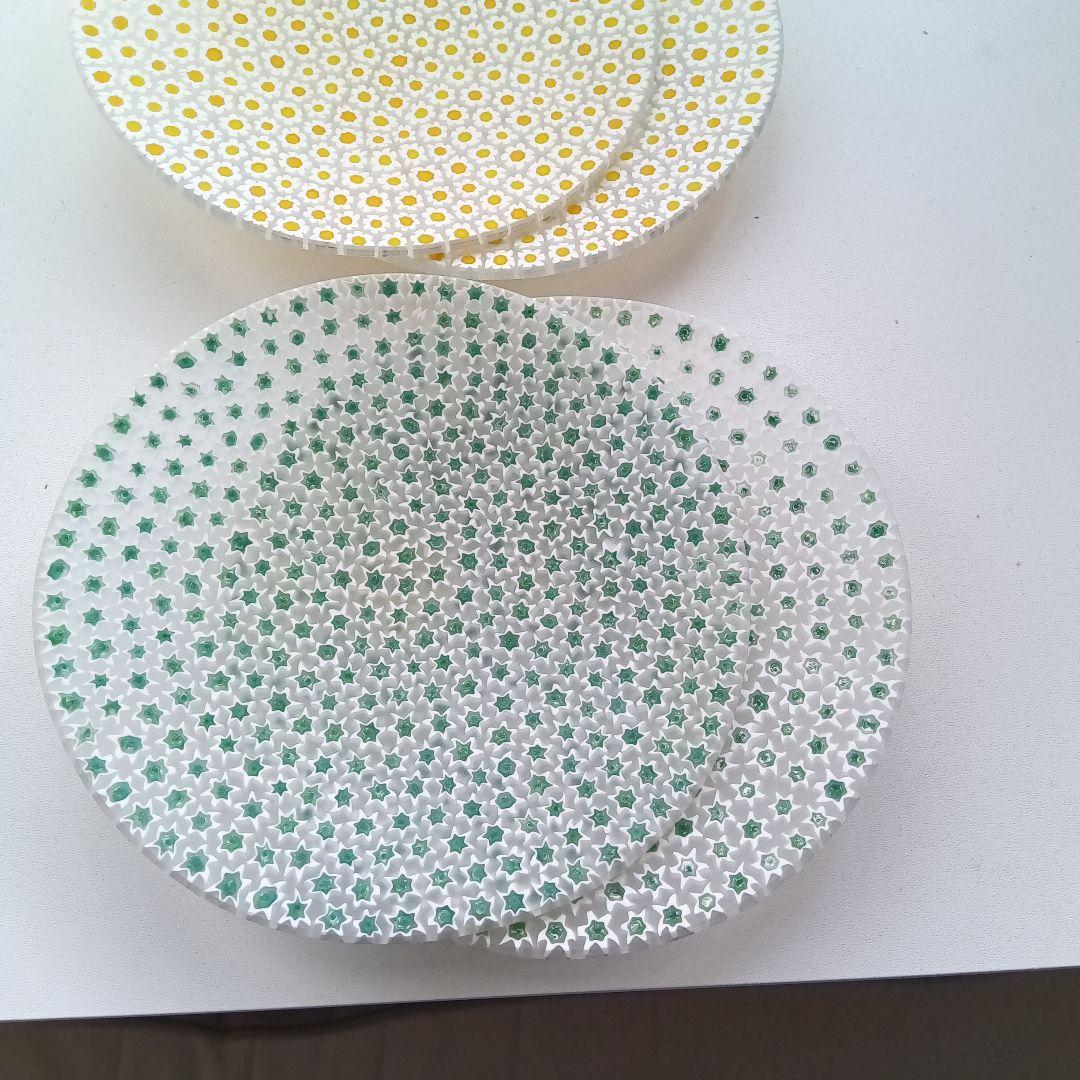 モレッティ３色セット各２枚づつ（白・黄・緑）　　　しゃたばかたぶら