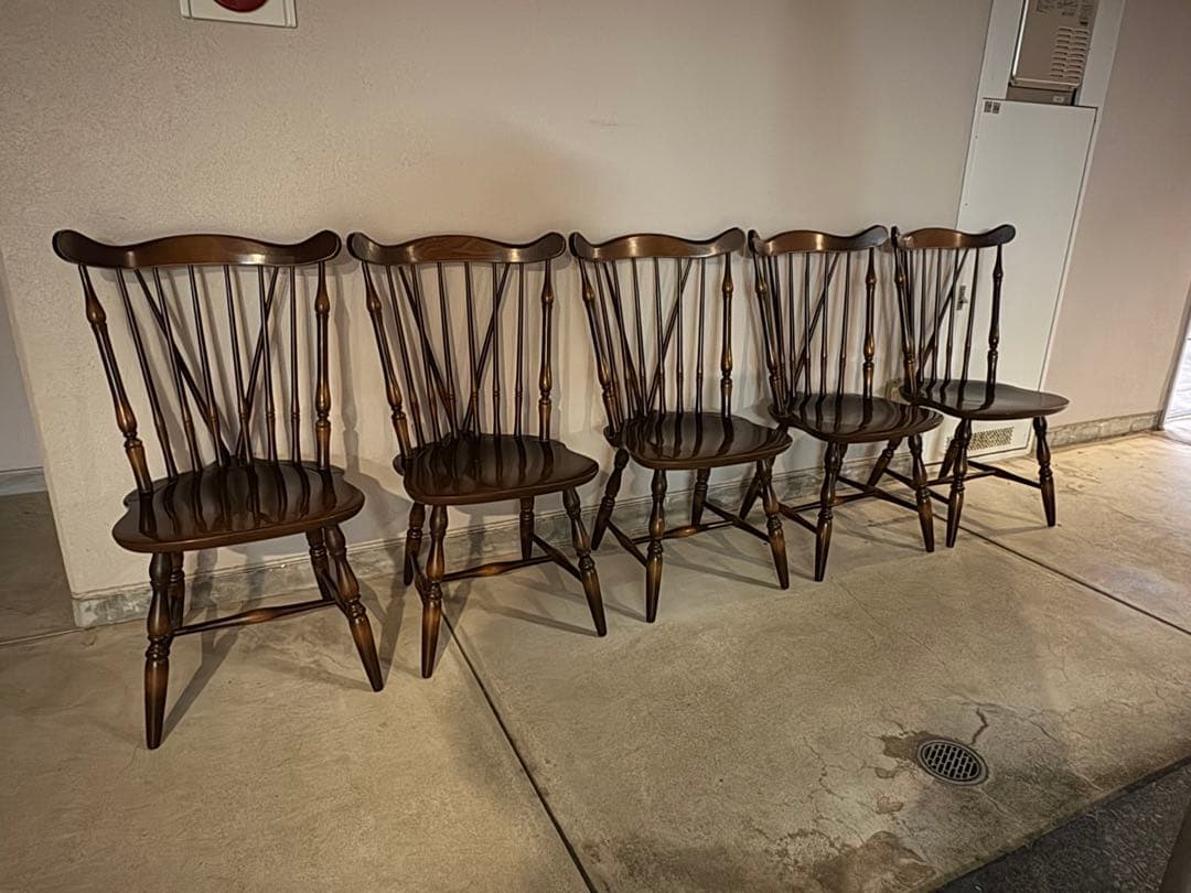 飛騨産業 キツツキ ウィンザー 5脚 ダイニングチェア バラ売り不可 ヴィン