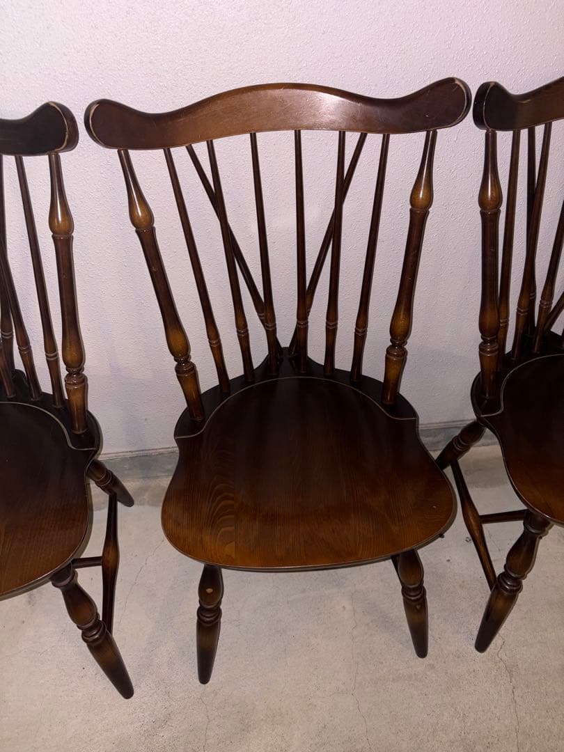 飛騨産業 キツツキ ウィンザー 5脚 ダイニングチェア バラ売り不可 ヴィン