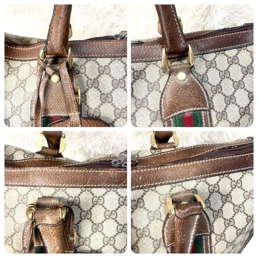GUCCI グッチ　ボストンバッグ ハンドバッグ　シェリーライン　大容量