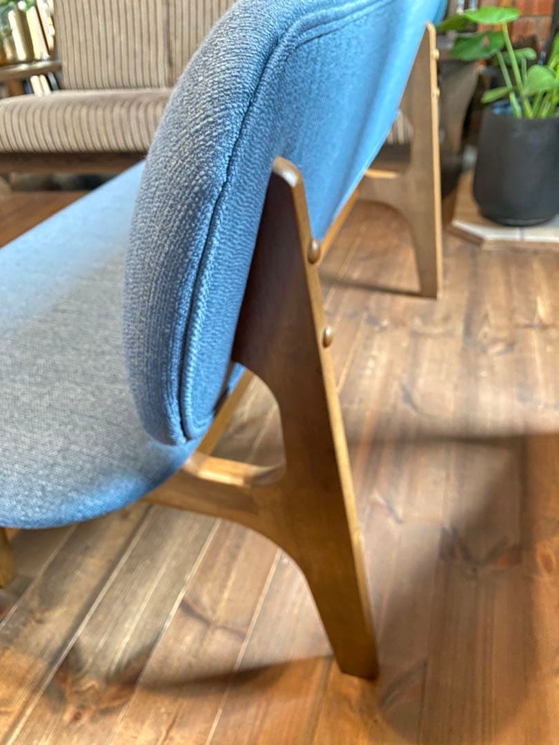 ライトブルー 2人掛けソファ