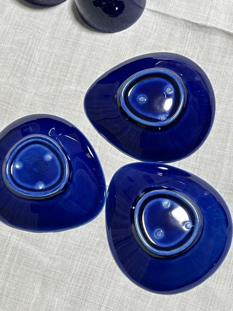 ロールストランド　Bla eld エッグカップ3個小皿3枚