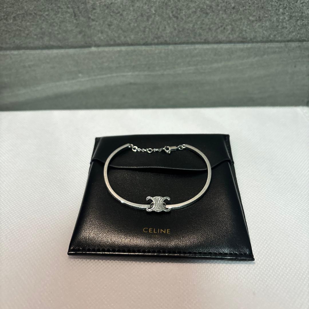 【値下げ中】CELINE トリオンフ シルバーブレスレット 箱付き
