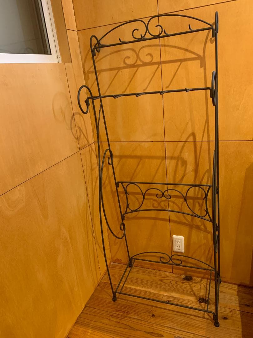 アイアンラック ペットリード ハンガー アンティーク調 ブラック ディスプレイ