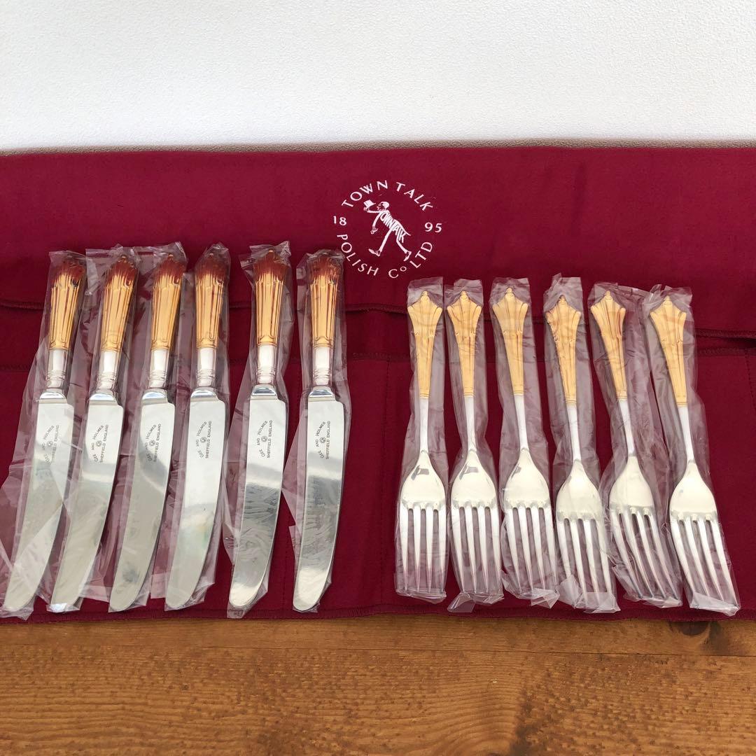 未使用　ジー＆ホルム　ナイフ＆フォーク12本　ヘリテージプレート　最高級　銀製品
