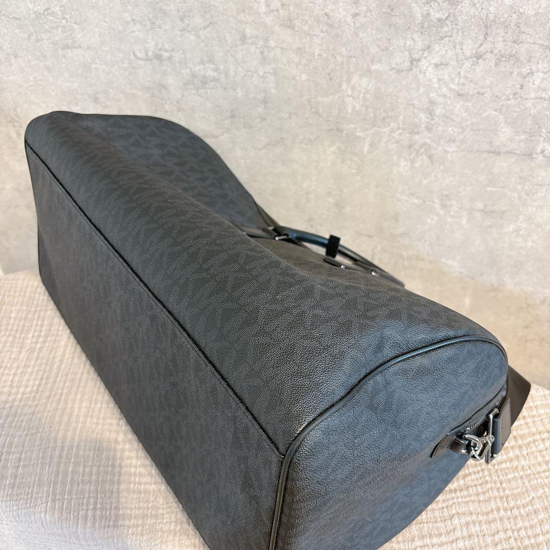 極美品 マイケルコース MK柄 PVC ボストンバッグ 2way ブラック