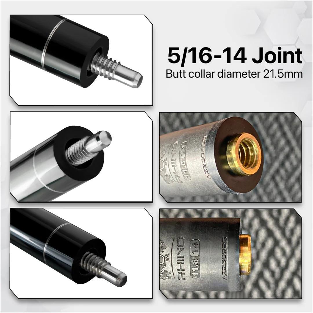 6月下旬入荷【Rhino】10山 12.4mm ビリヤード カーボン シャフト