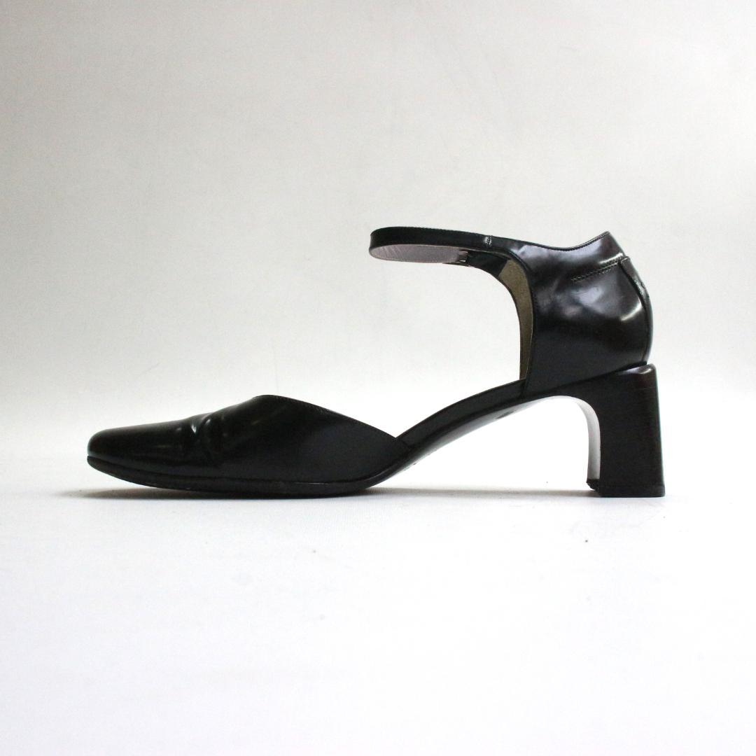 GUCCI ブラック アンクルストラップ パンプス 101 0282