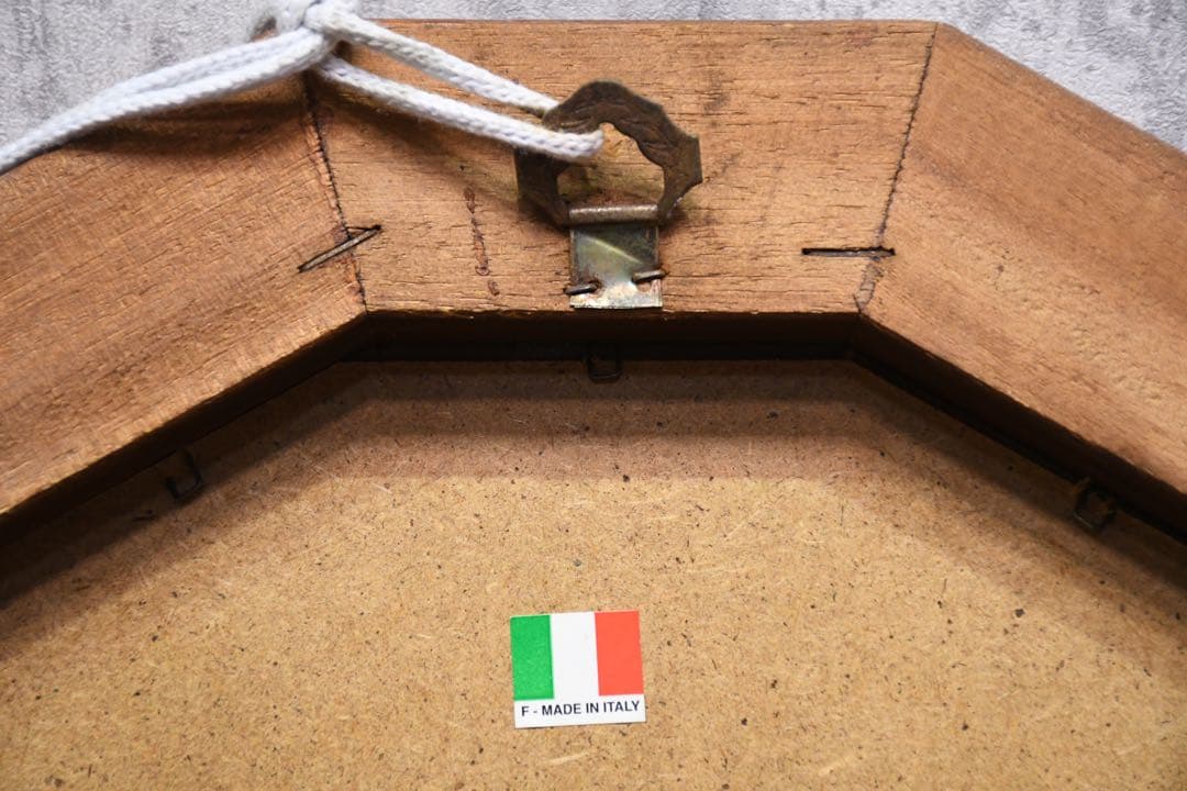 ECK37 イタリア製 ウォールミラー 木製 アーチ型 姿見 壁掛けミラー