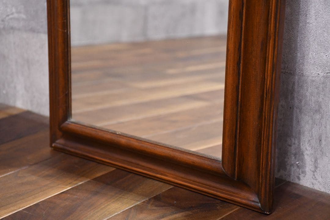 ECK37 イタリア製 ウォールミラー 木製 アーチ型 姿見 壁掛けミラー