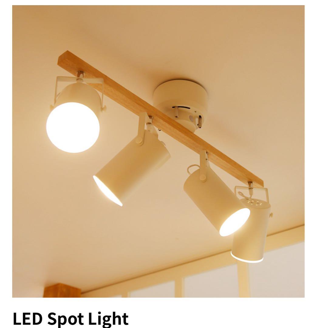 LEDスポットライト 木製 3灯