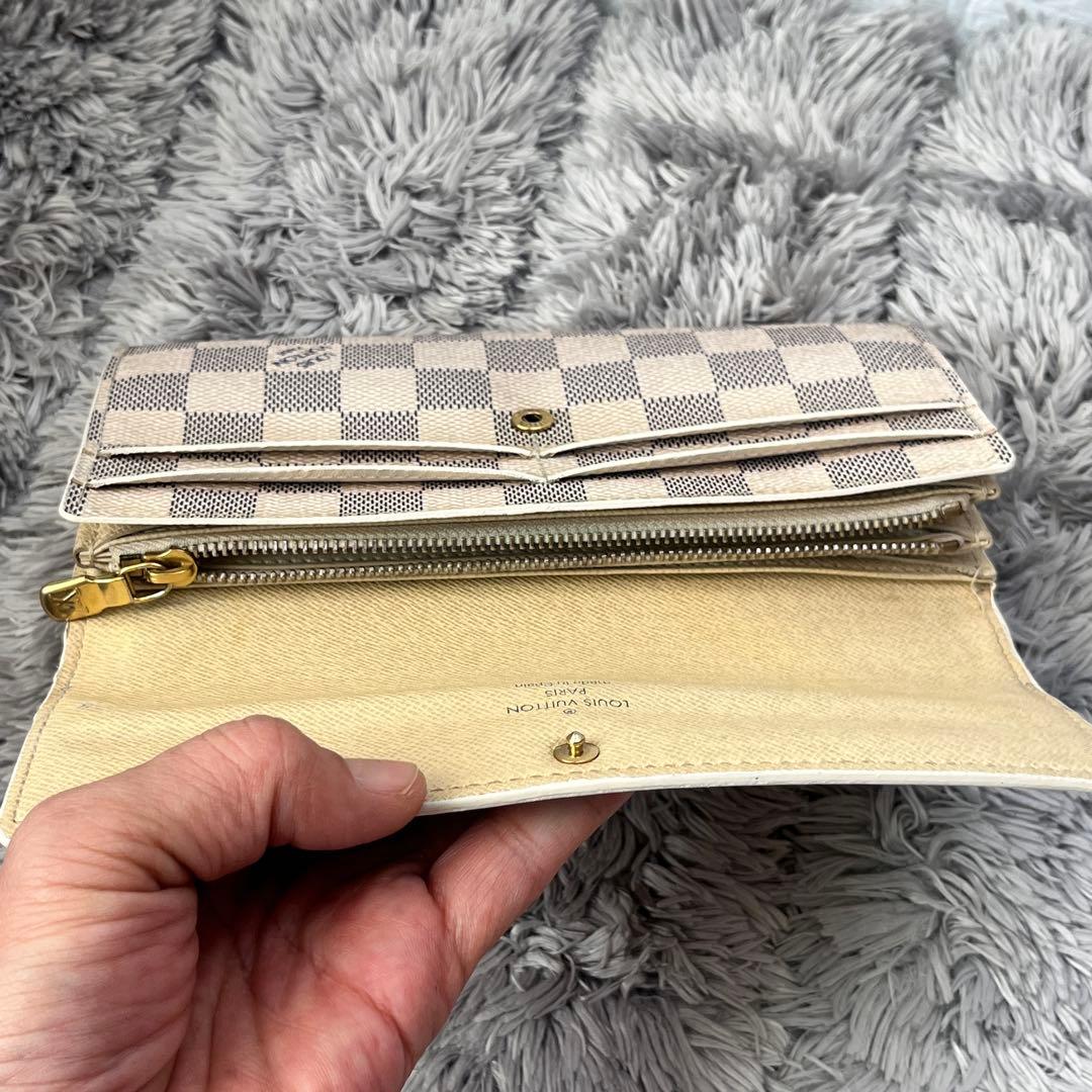 ルイヴィトン　ダミエアズール　長財布　メンズ　レディース　ホワイト