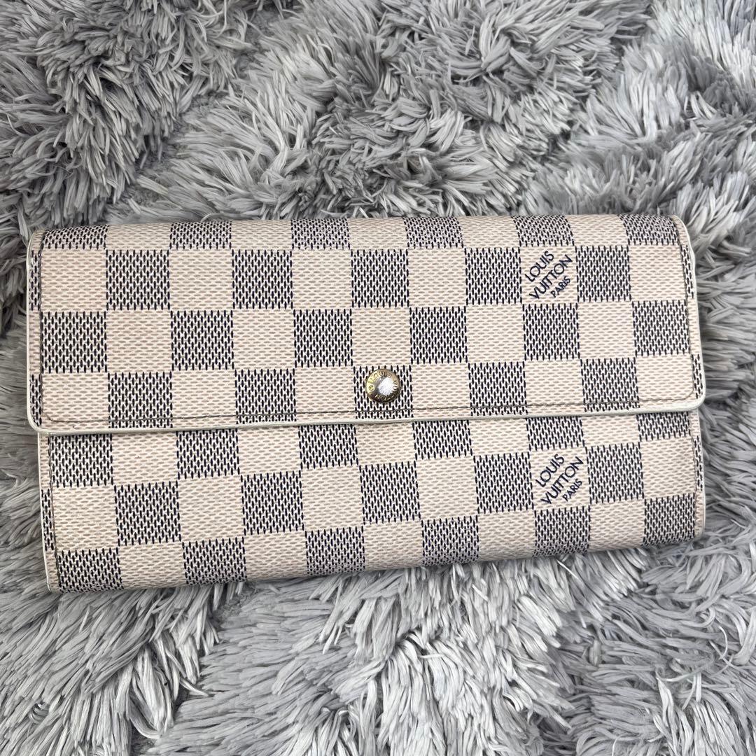 ルイヴィトン　ダミエアズール　長財布　メンズ　レディース　ホワイト