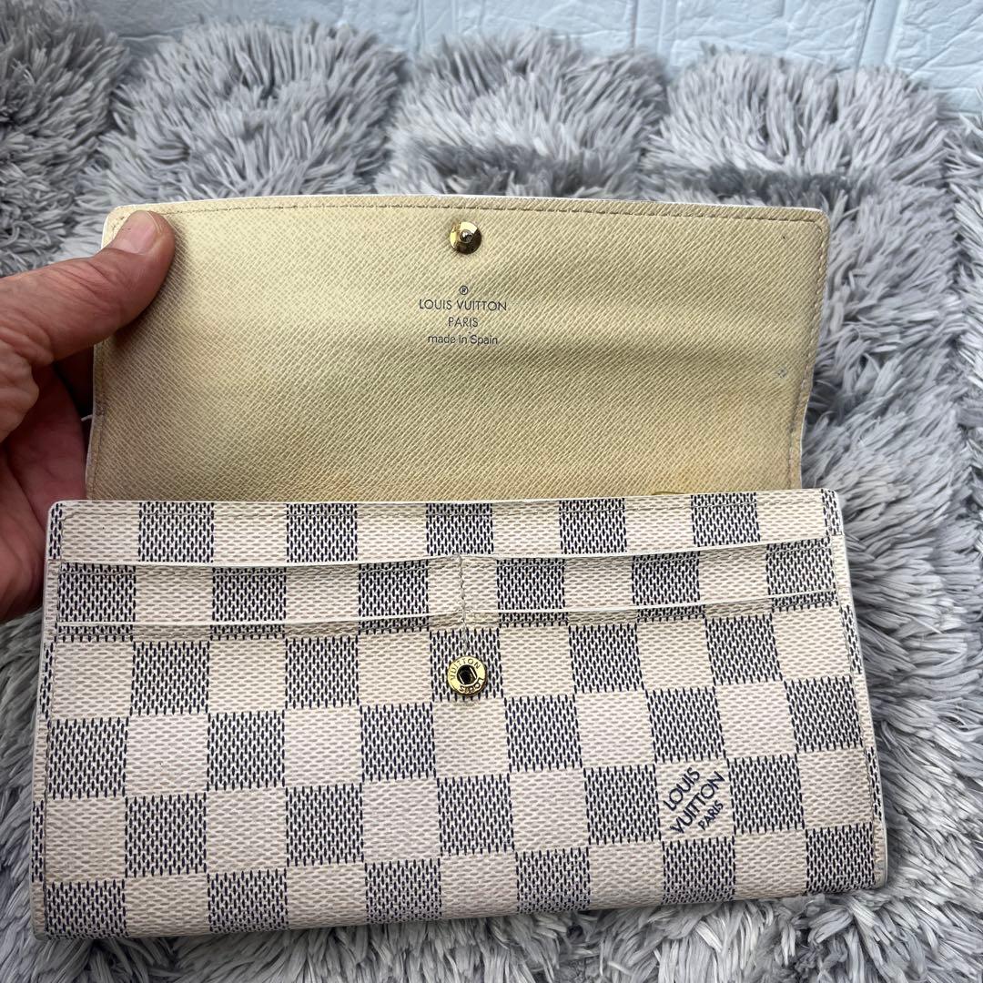 ルイヴィトン　ダミエアズール　長財布　メンズ　レディース　ホワイト