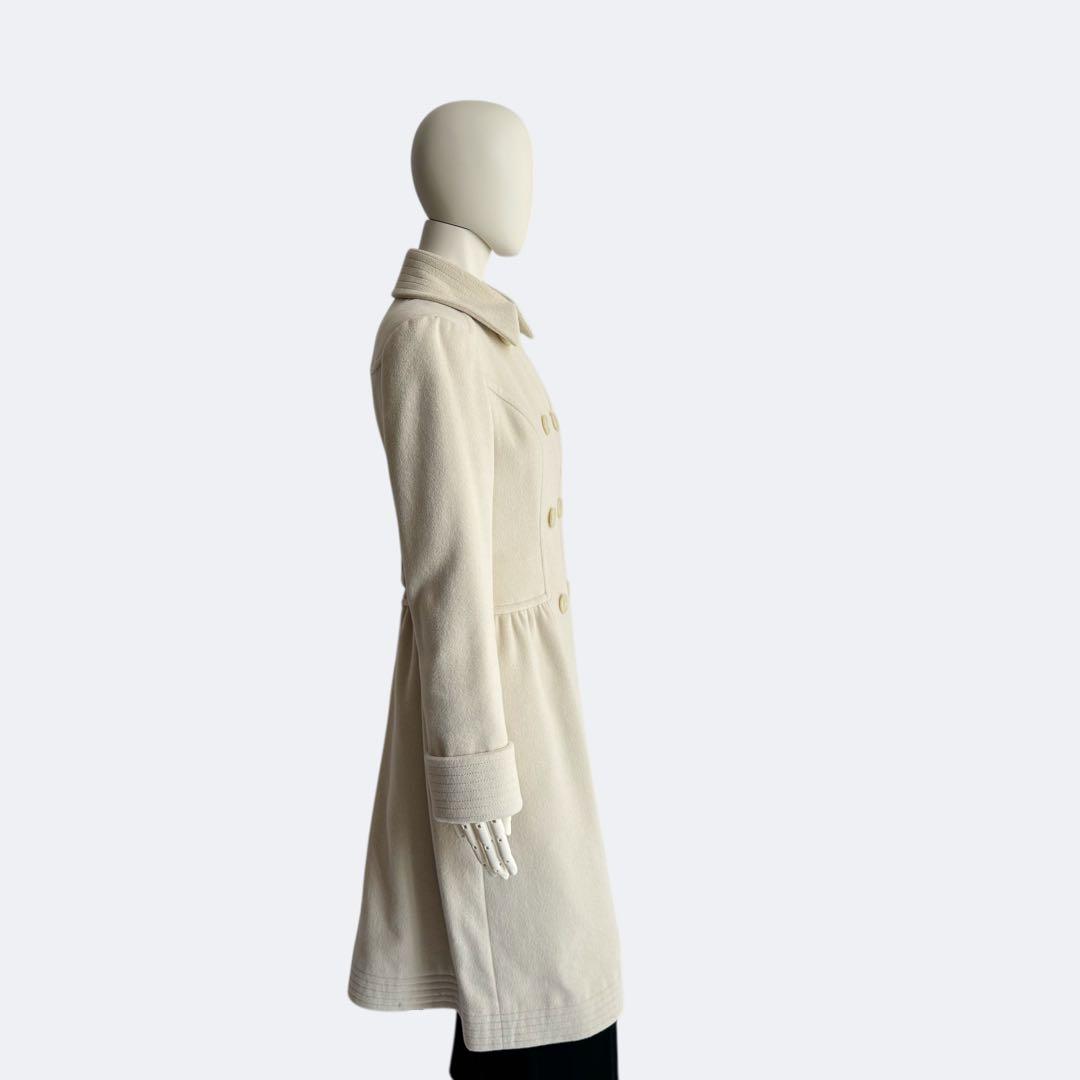 EPOCA エポカ アンゴラ混 ウールコート アイボリー ダブルブレスト 日本製