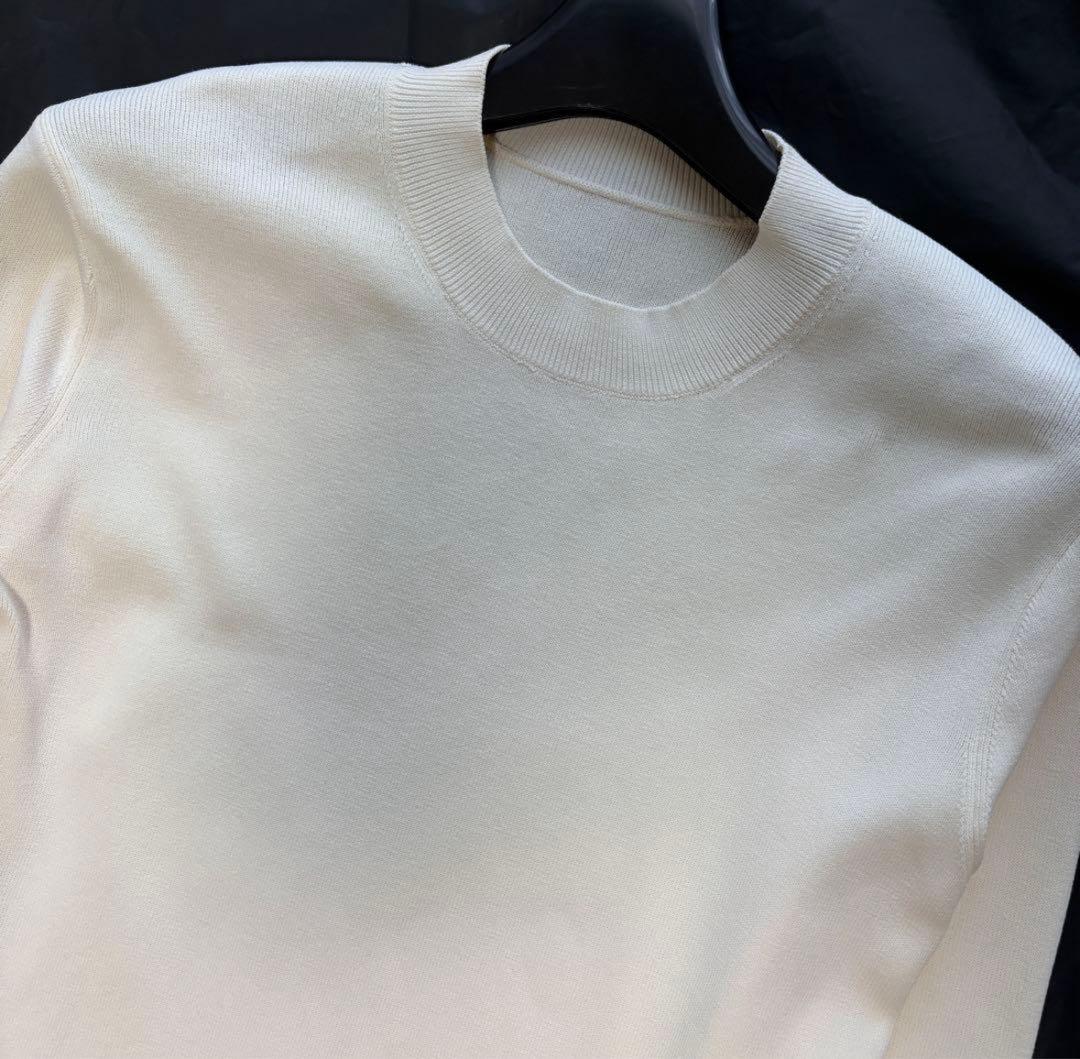 【未使用級】23AW アドーア　ダブルラッフルカフニット　38 フレアスリーブ