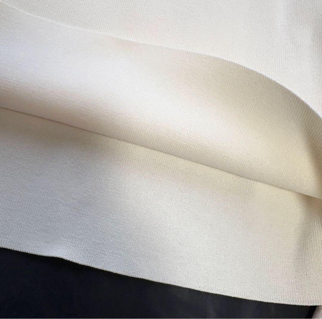 【未使用級】23AW アドーア　ダブルラッフルカフニット　38 フレアスリーブ