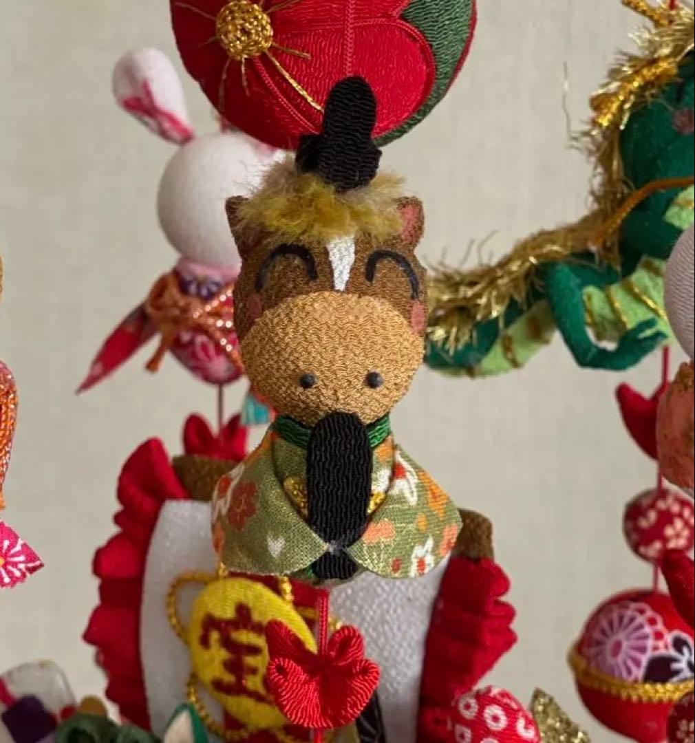 十二支の吊るし雛(木目込みまり　梅)